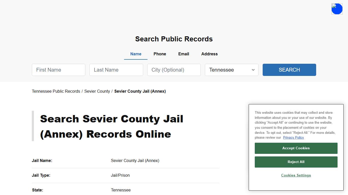 Sevier County Jail (Annex) - Sevier - Tennessee - TPI